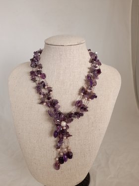 Abelindo Collier minéraux Améthyste