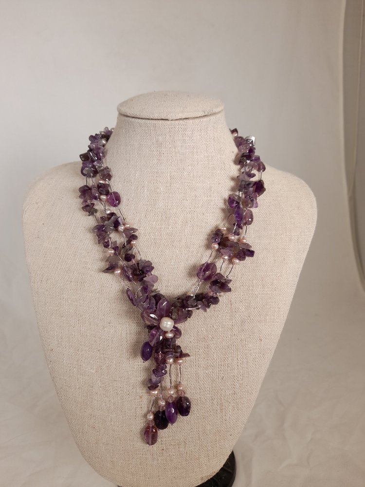 Abelindo Collier minéraux Améthyste