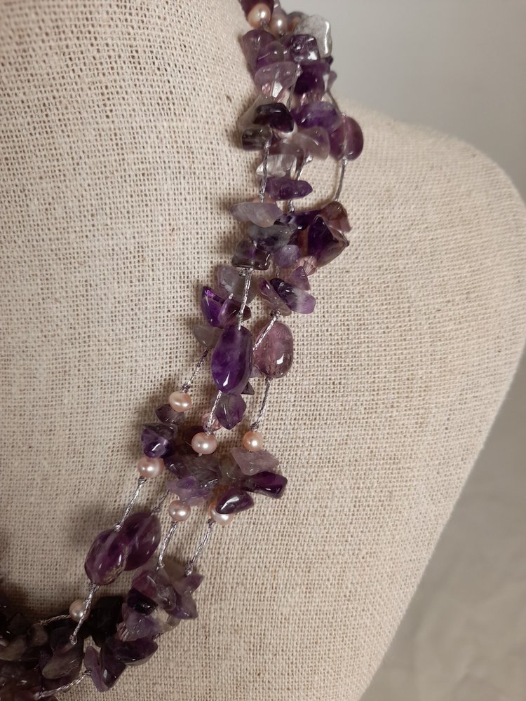 Abelindo Collier minéraux Améthyste