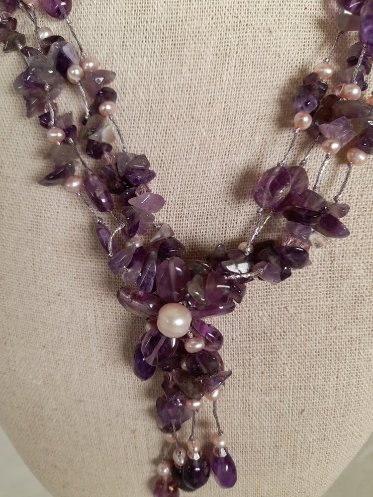 Abelindo Collier minéraux Améthyste