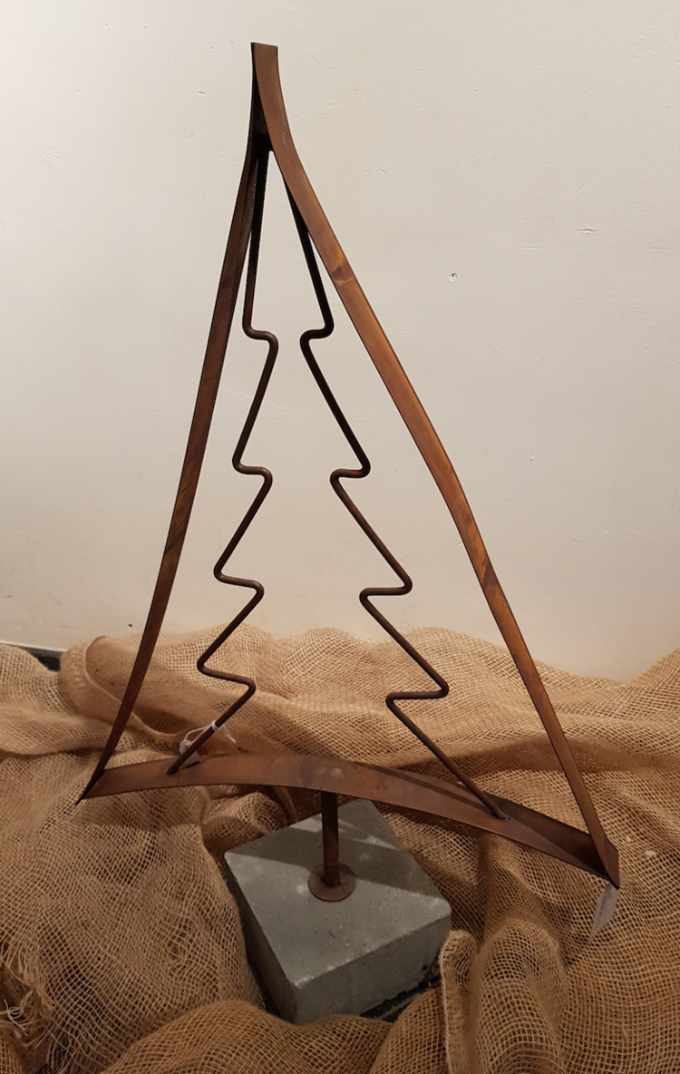 Art & Savoir Faire Sapin  pied béton S acier corten