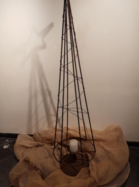 Art & Savoir Faire Sapin conique métal "rouillé"