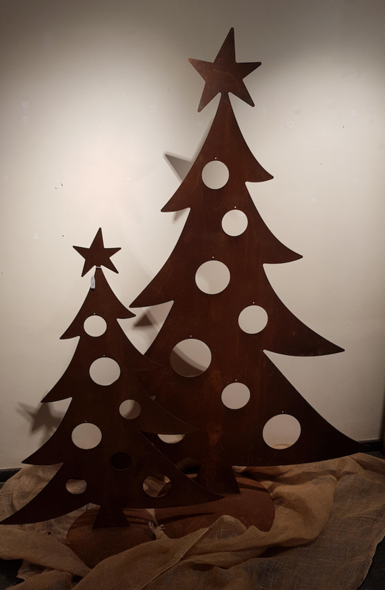 Art & Savoir Faire Sapin métal "rouillé" boules S