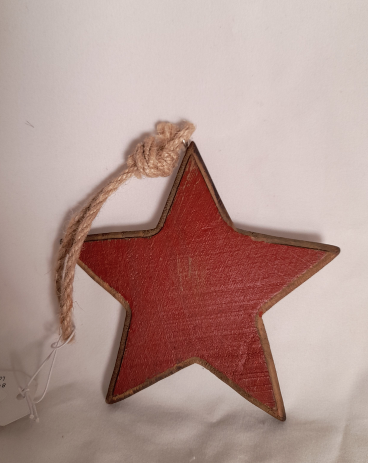 Joker Wood star hang red