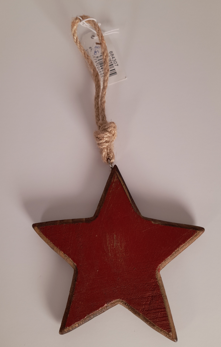 Joker Wood star hang red