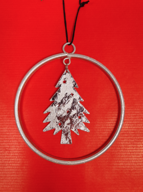 Home Society Ornament round Sky SL Sapin argenté ass.3