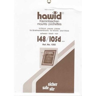 Hawid Klemmstreifen 148 x 105 mm schwarz - 10 Stück