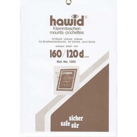 Hawid mounts 160 x 120 mm black - set of 10