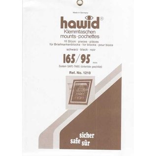 Hawid klemstroken 165 x 95 mm zwart - 10 stuks