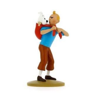 moulinsart Tintin statue - Tintin fetches Snowy