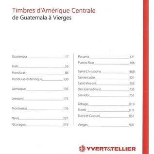 Yvert & Tellier Timbres d'Amerique Centrale 2 2017