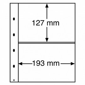 Leuchtturm plastic pockets Optima XL 2 S - set of 10