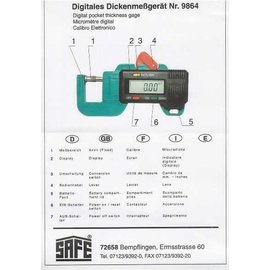 Safe digital precision gauge