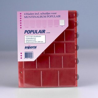 Importa muntenbladen Populair Mix rode schutbladen - 4 stuks