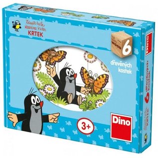 Dino Molletje houten puzzel - 6 blokken