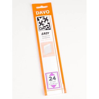Davo stamp mounts Easy transparant T24 215 x 28 mm - set of 25