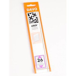 Davo stamp mounts Easy transparant T26 215 x 30 mm - set of 25