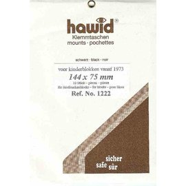 Hawid Klemmstreifen 144 x 75 mm schwarz - 10 Stück