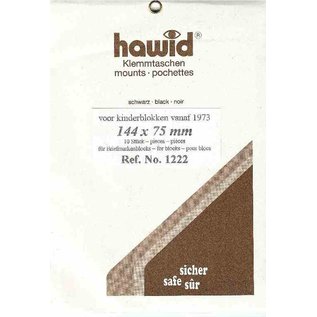 Hawid Klemmstreifen 144 x 75 mm schwarz - 10 Stück