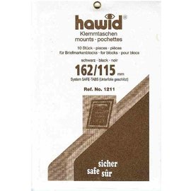 Hawid stamp mounts 162 x 115 mm black - set of 10