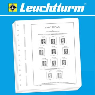 Leuchtturm album pages SF Great Britain Machin varieties 1993-2019