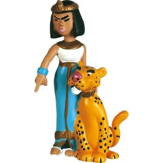 Plastoy Asterix figuur - Cleopatra met luipaard