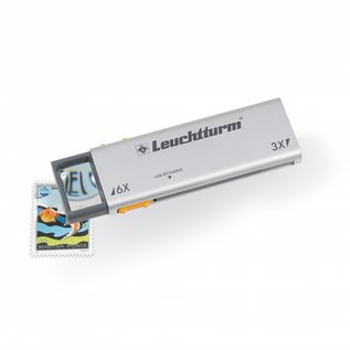 Leuchtturm LED-Aufziehlupe Duplex, 3x & 6x vergrössernd