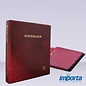 Importa Populair De Luxe coin album with 5 coin sheets and red interleaving - red binder