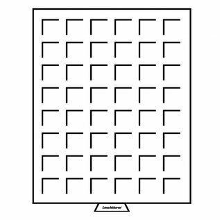 Leuchtturm Münzbox MB 48 quadratische Fächer 28x28 mm - für 2 Euromünzen