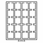 Leuchtturm muntenbox MB S 20 vierkante vakken 50x50 mm voor Quadrum muntcapsules