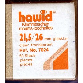 Hawid Klemmstreifen 21,5 x 26 mm glasklar - 50 Stück