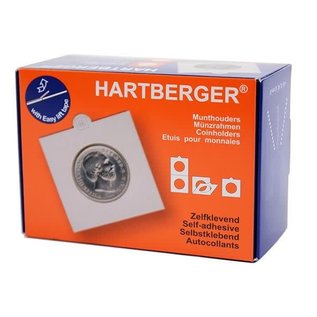 Hartberger munthouders zelfklevend 37,5 mm - 100 stuks