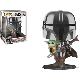 Funko Pop! Star Wars The Mandalorian 380 - 10 Inch Mandalorian with Chrome Armour