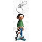 Plastoy Gaston Lagaffe keychain - Gaston with cat