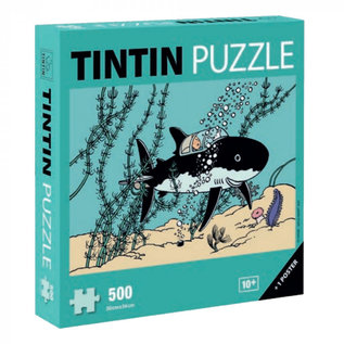 moulinsart KuTintin puzzle + poster - The shark diving boat - 500 pieces