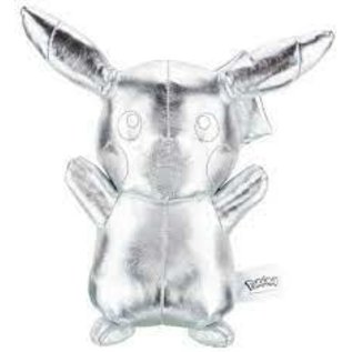 Jazwares Pokémon pluche - Silver Pikachu - 25th Anniversary - 24 cm