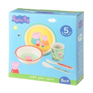 Petit Jour Peppa Big servies set 5-delig Melamin