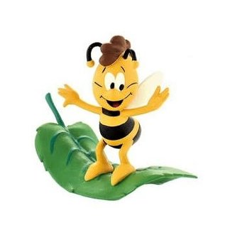 Bullyland Maya the Bee figure - Willy on a leaf