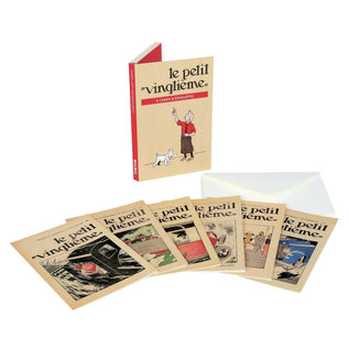 moulinsart Tintin set of 6 notecards - le petit vingtième