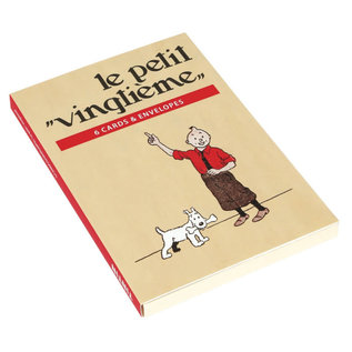moulinsart Tintin set of 6 notecards - le petit vingtième