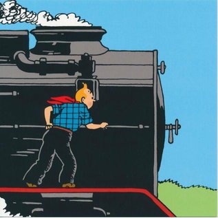 moulinsart Tintin set of 8 notecards - Train