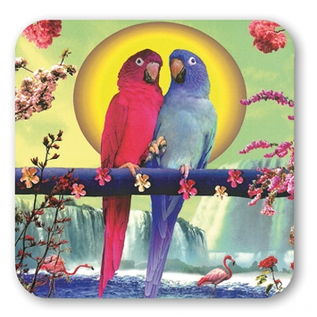 Lip International Max Hern coaster - Parrots Couple