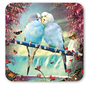 Lip International Max Hernn coaster - Budgies Couple - Parkieten