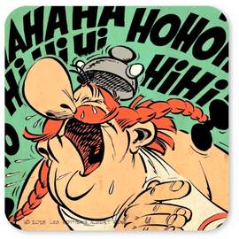 Logoshirt Asterix coaster - Obelix lachend