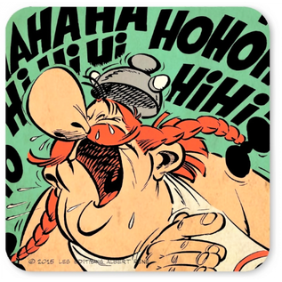 Logoshirt Asterix and Obelix - Laughing Obelix - coaster