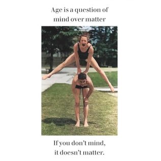 Cath Tate Wenskaart - Age is a question of mind over matters.