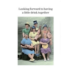 Cath Tate Grußkarte Photocaptions - Looking forward to having a little drink together