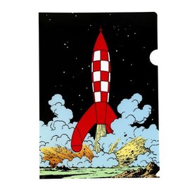 moulinsart Tintin L-shape A4 Plastic Folder The Rocket at Lift-Off