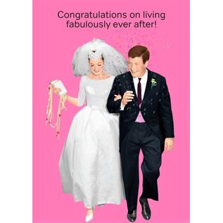 Cath Tate Greeting card - Congratulations on living fabulously ever after