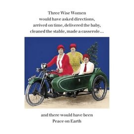 Cath Tate Christmas Card - Three Wise Women would have asked directions...